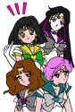 Chibi Dathomir (Chakra), Shooting Star (Nagareboshi), Chibi Shooting Star (Ailha), and Chibi Kessel (Tejina) - edited by Nagareboshi (Shooting Star)   (134993 bytes)