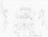 Omwat (Kirana) and Chibi Omwat (Tejina), Kendren, Maho-Ryo (dragon) and cat by Tashita (Eclipse)   (24818 bytes)